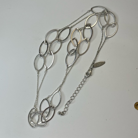 Silver Link Long Necklace - Picture 7 of 10